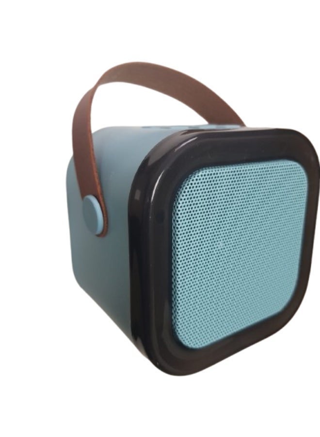 مكبر صوت كاريوكي، جهاز كاريوكي بلوتوث محمول مع ميكروفونين لاسلكيين وإضاءة حفلات للأطفال والكبار، هدية عيد ميلاد للبنات والأولاد والعائلة والحفلات المنزلية-أزرق - Image 1